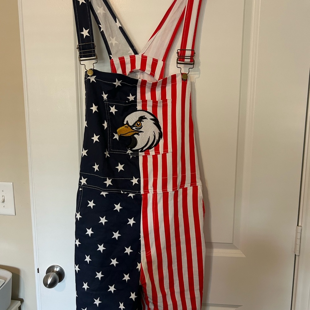 Men's Patriotic Eagle Overalls